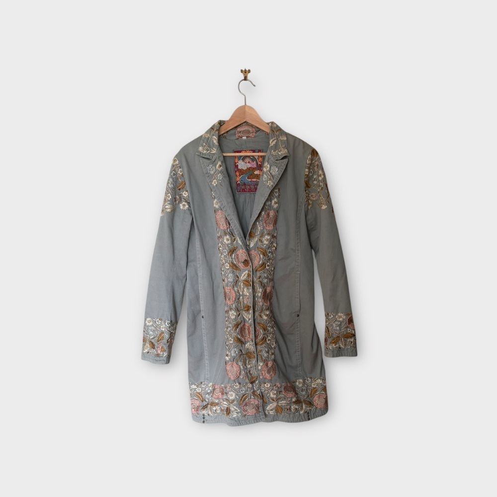 Johnny Was Long Coat Embroidered